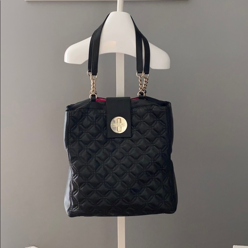 Black patterned Kate Spade purse